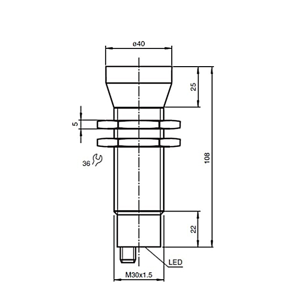 75 кГц подводной ультразвуковой датчик глубины для измерения глубины