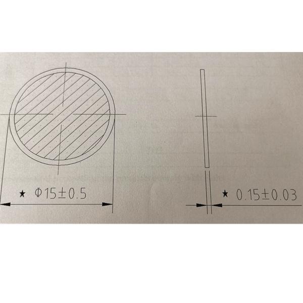 Ультратонкая пьезо-диафрагма 0,15 мм для зуммера